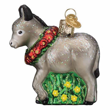 Kelley and Company Kelley and Company - Ornament - Glass Christmas Donkey
